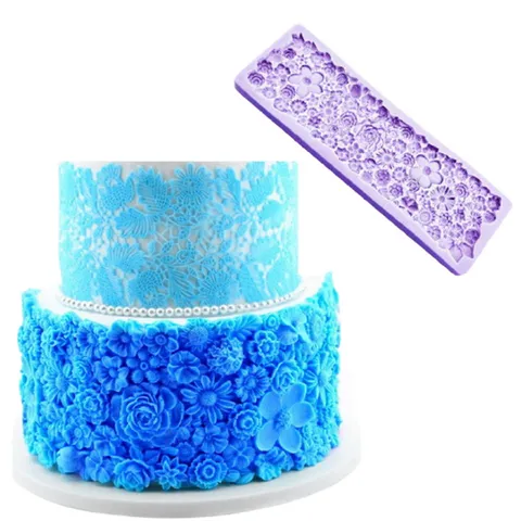 Khuôn silicon làm viền bánh, rau câu, fondant hoa dại - Mã số 1723 776519