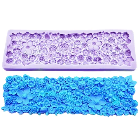 Khuôn silicon làm viền bánh, rau câu, fondant hoa dại - Mã số 1723 776519