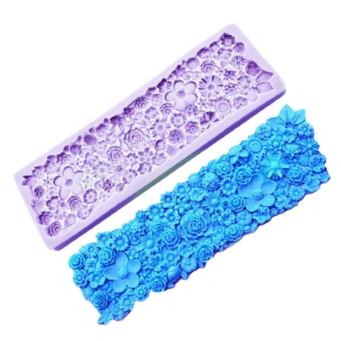 Khuôn silicon làm viền bánh, rau câu, fondant hoa dại - Mã số 1723 776519