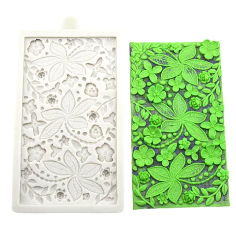 Khuôn silicon làm viền bánh, rau câu hoa dại, cành lá – Mã số 1912 776524