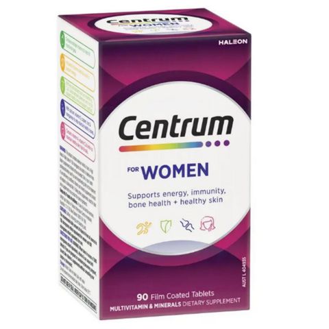 Vitamin tổng hợp dành cho Nữ giới dưới 50 tuổi Centrum for Women 90 viên - Hỗ trợ sức khỏe toàn diện - SP Chuẩn Úc