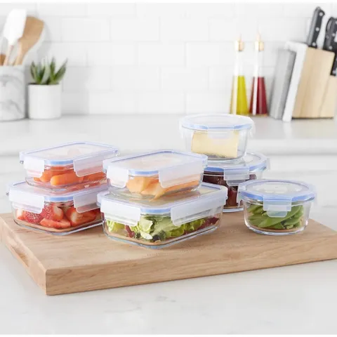 Bộ Hộp Thủy Tinh Amazon Basics 14 Món – Thủy Tinh Borosilicate 776646