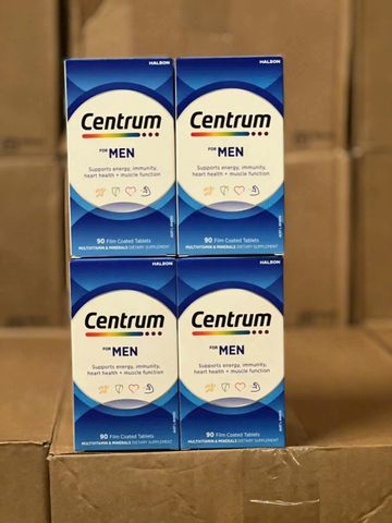 Viên uống Vitamin tổng hợp dành cho Nam giới dưới 50 tuổi Centrum for Men 90 viên - Bổ sung dinh dưỡng cần thiết cho sức khỏe Nam giới - S/P Chuẩn Úc
