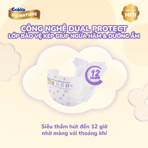 Bỉm quần Goldgi Signature cao cấp hỗ trợ ngừa hăm, dịu nhẹ với da bé hàng chính hãng