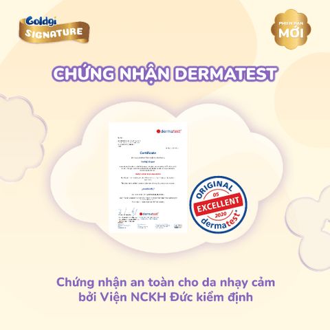 Tã dán Goldgi Signature cao cấp hỗ trợ ngừa hăm, dịu nhẹ, bảo vệ làn da bé - hàng chính hãng
