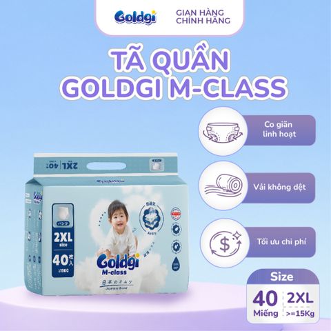 Bỉm quần Goldgi M-class mỏng nhẹ, siêu khô thoáng hạ nhiệt cho mùa hè đủ size chính hãng