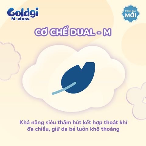 Bỉm quần Goldgi M-class mỏng nhẹ, siêu khô thoáng hạ nhiệt cho mùa hè đủ size chính hãng