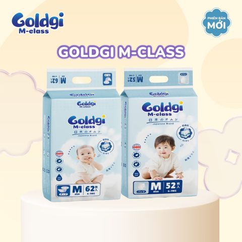 Tã dán Goldgi M-class mỏng nhẹ, siêu khô thoáng hạ nhiệt cho mùa hè đủ size chính hãng