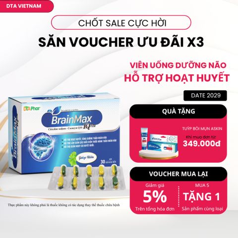 Viên uống bổ não Anvicoline | Hỗ trợ tăng cường trí nhớ, giảm đau đầu | Lưu thông máu | DTAPhar 776745