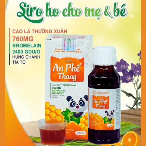 Siro ho An Phế Thang giúp bổ phế hạn chế ho nhiều giảm đau rát họng Chai 100ml 776748