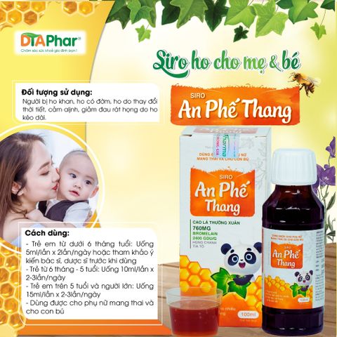 Siro ho An Phế Thang giúp bổ phế hạn chế ho nhiều giảm đau rát họng Chai 100ml 776748