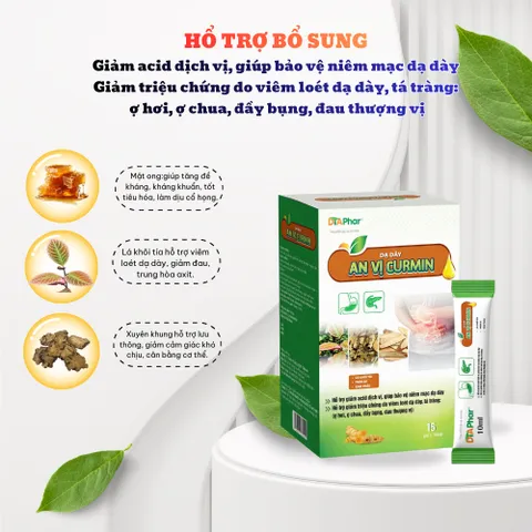 Dung dịch Cumin Nghệ Nano và An Vị  hỗ trợ giảm ACID dịch vị bảo vệ niêm mạc dạ dày Hộp 20 gói 776751