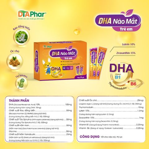 Thạch ăn DHA bổ sung dưỡng chất cho não, tốt cho thị lực tăng đề kháng cho bé Hộp 20G 776754