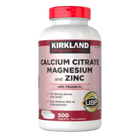 Vitamin D3 Kirkland Calcium Citrate Magnesium Zinc With Vitamin D3 - Bổ sung canxi, magie, kẽm, vitamin d3, 500 viên sản xuất tại Mỹ