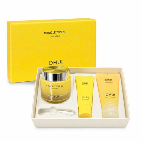 Set kem dưỡng trắng và căng bóng da Ohui Miracle Toning Glow Cream