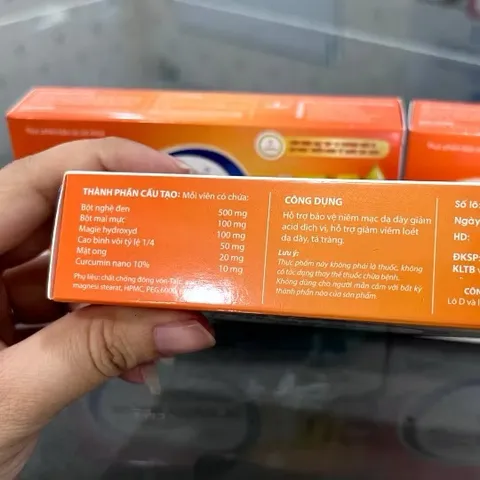 Nghệ bình vị Tab fast hỗ trợ dạ dày, trào ngược, khó tiêu (hàng mới,date mới)