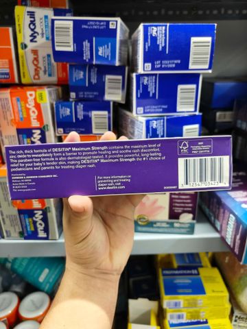 Kem hăm tã cho bé  Desitin Maximum Strength Diaper Rash Paste (loại màu tím). usa auth