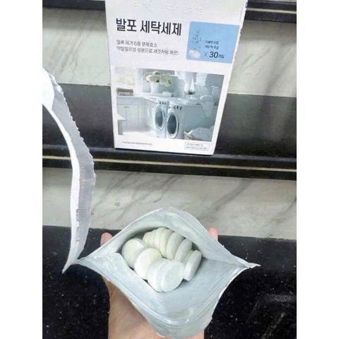 VIÊN GIẶT TẨY TRẮNG QUẦN ÁO  HÀN QUỐC GIỮ QUẦN ÁO SẠCH SÁNG MỖI NGÀY HỘP 30 VIÊN