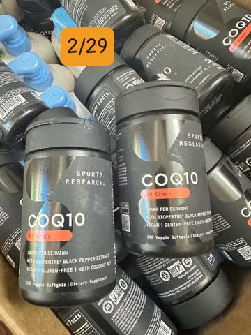 Viên uống Sports Research CoQ10 USP Grade 100 mg 120 viên - Sản xuất năng lượng tế bào & Hỗ trợ sức khỏe Tim mạch - S/P Chuẩn Mỹ
