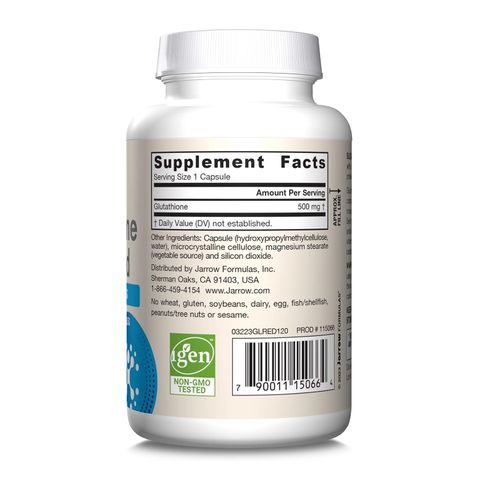 Glutathione Reduce Jarrow 500mg - Viên uống trắng da chống oxy hóa, tăng cường hệ miễn dịch, 60 viên sản xuất tại Mỹ