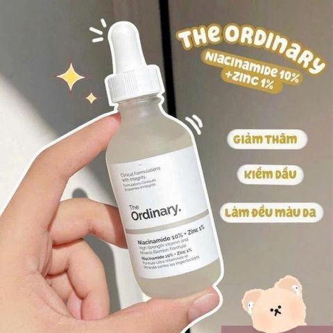Serum ngừa mụn, sáng da,mờ thâm, se khít, Giảm mụn  Niacinamide 10% + Zinc 1% - 30ml hot