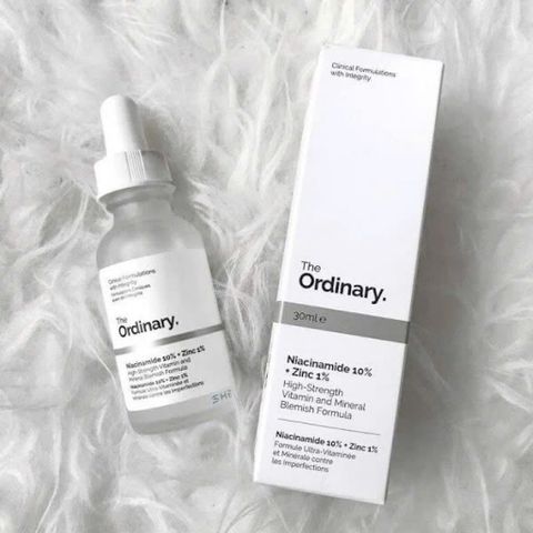 Serum ngừa mụn, sáng da,mờ thâm, se khít, Giảm mụn  Niacinamide 10% + Zinc 1% - 30ml hot