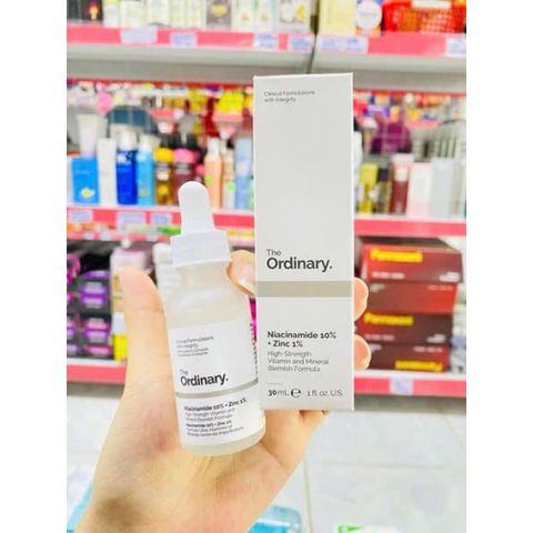Serum ngừa mụn, sáng da,mờ thâm, se khít, Giảm mụn  Niacinamide 10% + Zinc 1% - 30ml hot