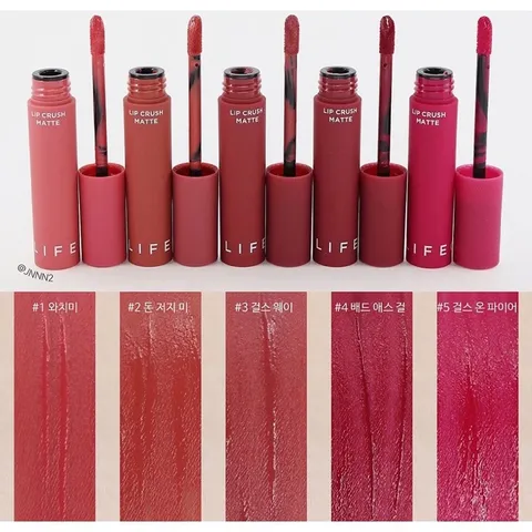 Son kem lì It’s Skin Life Color Lip Crush Matte (ko hộp giấy)