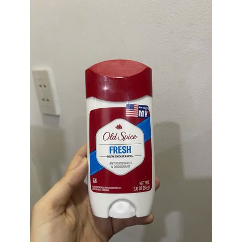 Sáp Khử Mùi Old Spice Fresh High Endurance Deodorant 85g Sáp trắng/xanh
