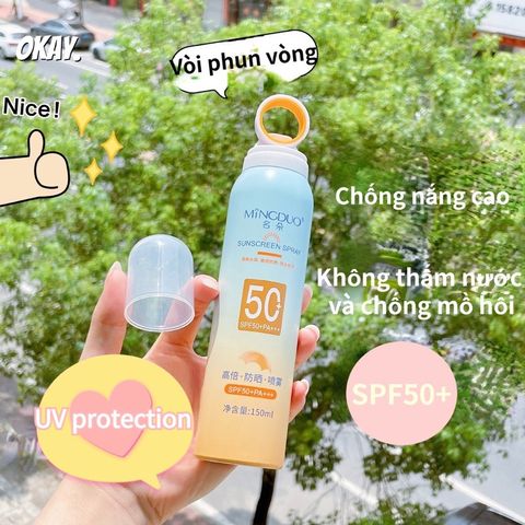 [CHÍNH HÃNG] Xịt chống nắng SPF 50 dưỡng trắng, cấp ẩm chai 150ml