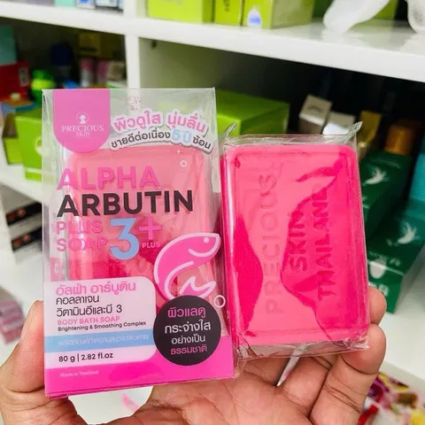 Xà Phòng Kích Trắng Alpha Arbutin Collagen Soap Thái Lan Giúp Trắng Da, Xóa Thâm Mụn, Đều Màu Da. Mịn Da