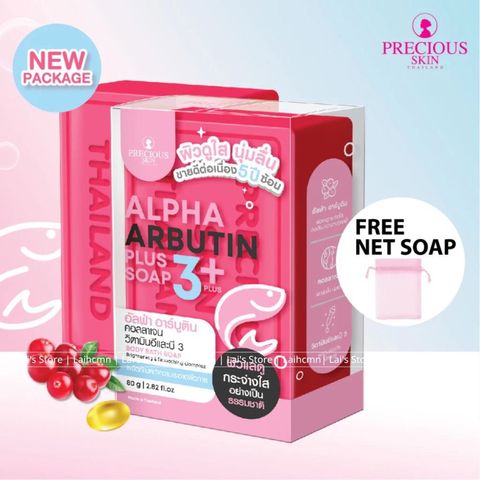 Xà Phòng Kích Trắng Alpha Arbutin Collagen Soap Thái Lan Giúp Trắng Da, Xóa Thâm Mụn, Đều Màu Da. Mịn Da