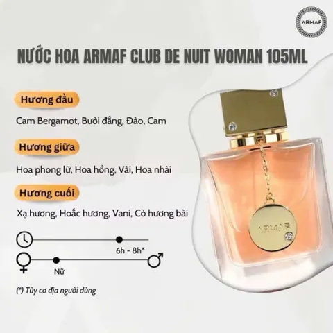 Nước hoa Club De Nuit Woman Eau de Parfum (EDP) 105ml thơm sang quyến rũ