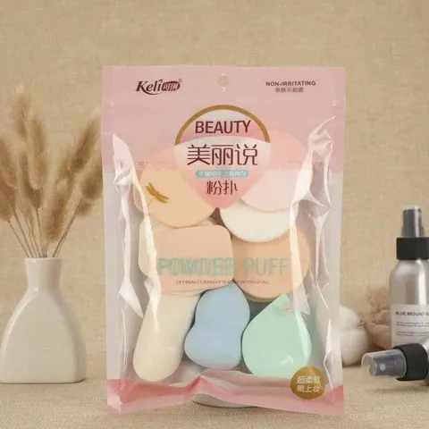 SET 𝟏𝟐 BÔNG MÚT TRANG DIỂM KELI