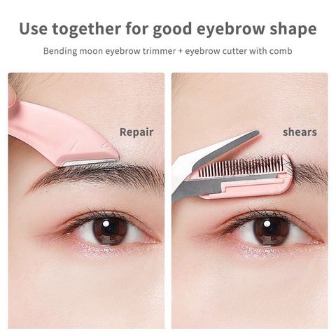 Combo Dao + Kéo cắt tỉa lông mày tiện lợi