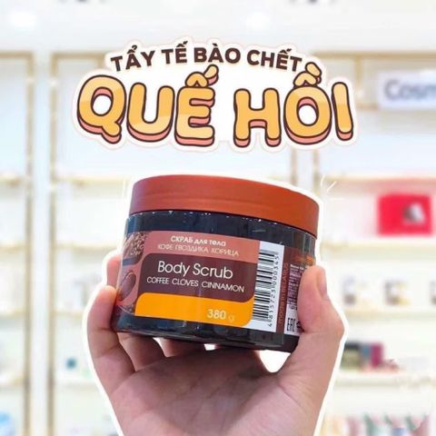 Tẩy da chết quế hồi và cafe [CHÍNH HÃNG] 380g dưỡng ẩm, ngừa rạn da, trắng da, giảm vết thâm