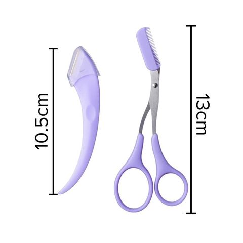 Combo Dao + Kéo cắt tỉa lông mày tiện lợi