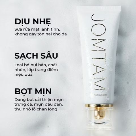 Sữa Rửa Mặt Trắng Da JOMTAM White Làm Sạch Sâu, Kiểm Soát Dầu, Thu Nhỏ Lỗ Chân Lông