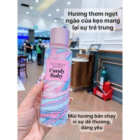 Xịt Thơm Toàn thân Vic Secret Body Mist 250ml Siêu Thơm Cá Tính, Năng Động