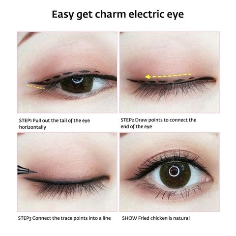 Bút Chì Kẻ Mắt Màu Đen Chống Nước Chống Mồ Hôi Nhanh Khô Không Trơn Trượt