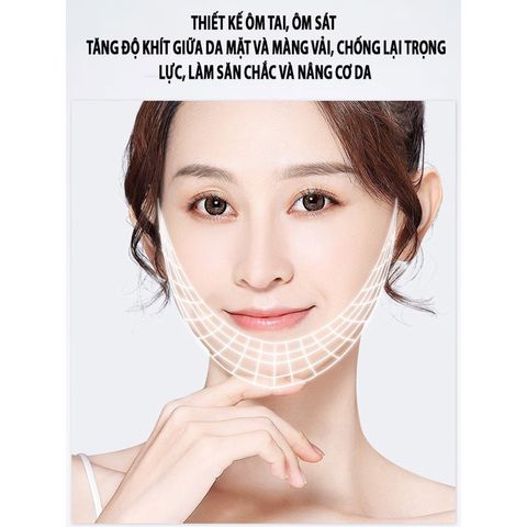 Combo 5 Mặt nạ nâng cơ mặt Vline, mặt nạ Vline thon gọn mặt, đai đeo mặt đàn hồi săn chắc giảm béo nọng cằm