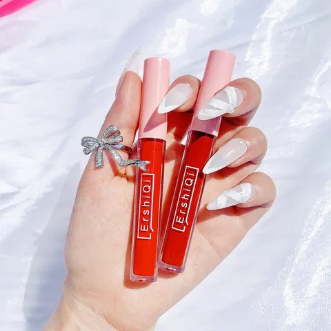 Set 10 cây son kem lì ErshiQi Matte Lip Glaze nội địa Trung, Set son kem lì mềm mịn hàng nội địa Trung 10 cây cực hot