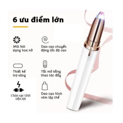 Bút tỉa lông mày - Máy tỉa lông mày với lưỡi cạo 360 đa năng tạo kiểu chân mày theo ý muốn