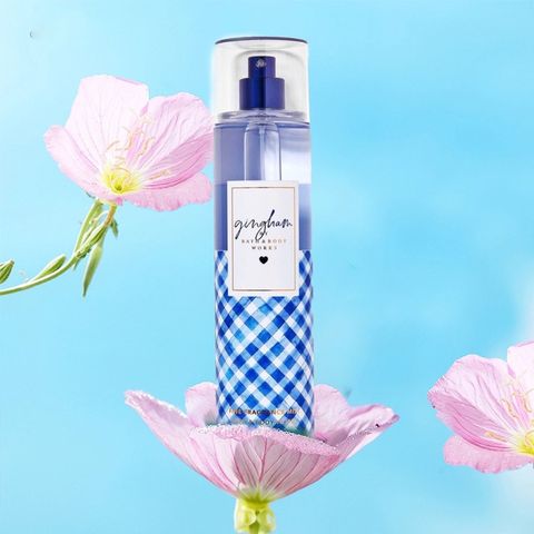 Xịt thơm +Sữa tắm Bath and Body works Gingham Thơm quến rũ