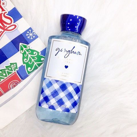 Xịt thơm +Sữa tắm Bath and Body works Gingham Thơm quến rũ