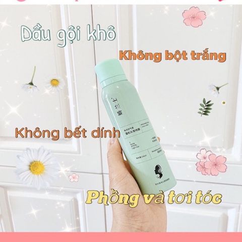 ( Chính hãng) xịt gội đầu khô cô gái xanh nội địa trung 150ml
