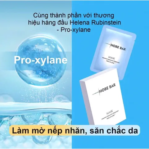 Hộp 5 miếng mặt nạ Hyaluronic Acid Hobebar chứa Pro-Xylanh giúp phục hồi làm trắng cấp nước sâu và dưỡng ẩm cho da