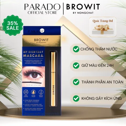 MASCARA NONGCHAT BROWIT THÁI LAN LÀM DÀI, DÀY VÀ CONG MI CHUYÊN DỤNG CHO MAKEUP, CHUỐT MI CHỐNG THẤM NƯỚC