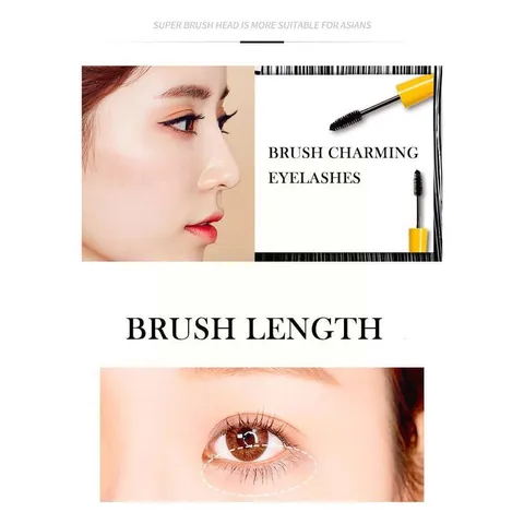 Mascara  Vàng 3D sợi tơ tằm làm cong dày  màu đen không thấm nước khô nhanh không lem không trôi