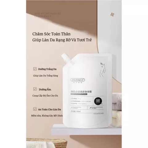 Mặt nạ ủ trắng da body Niacinamide giữ ẩm Hunmui 300ml